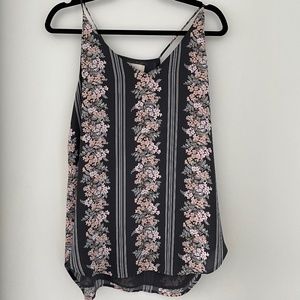 LOFT Strappy Floral Flowy Tank Top